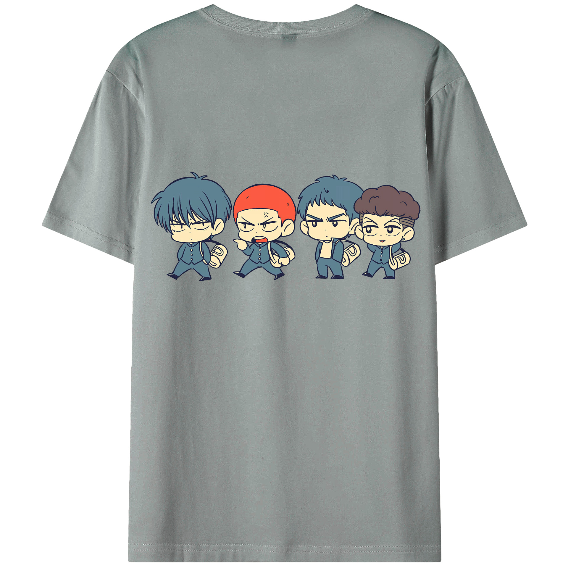 （画像用） SLAM DUNK／スラムダンク 綿100％ メンズ半袖Tシャツ（バックプリント） 通気性
